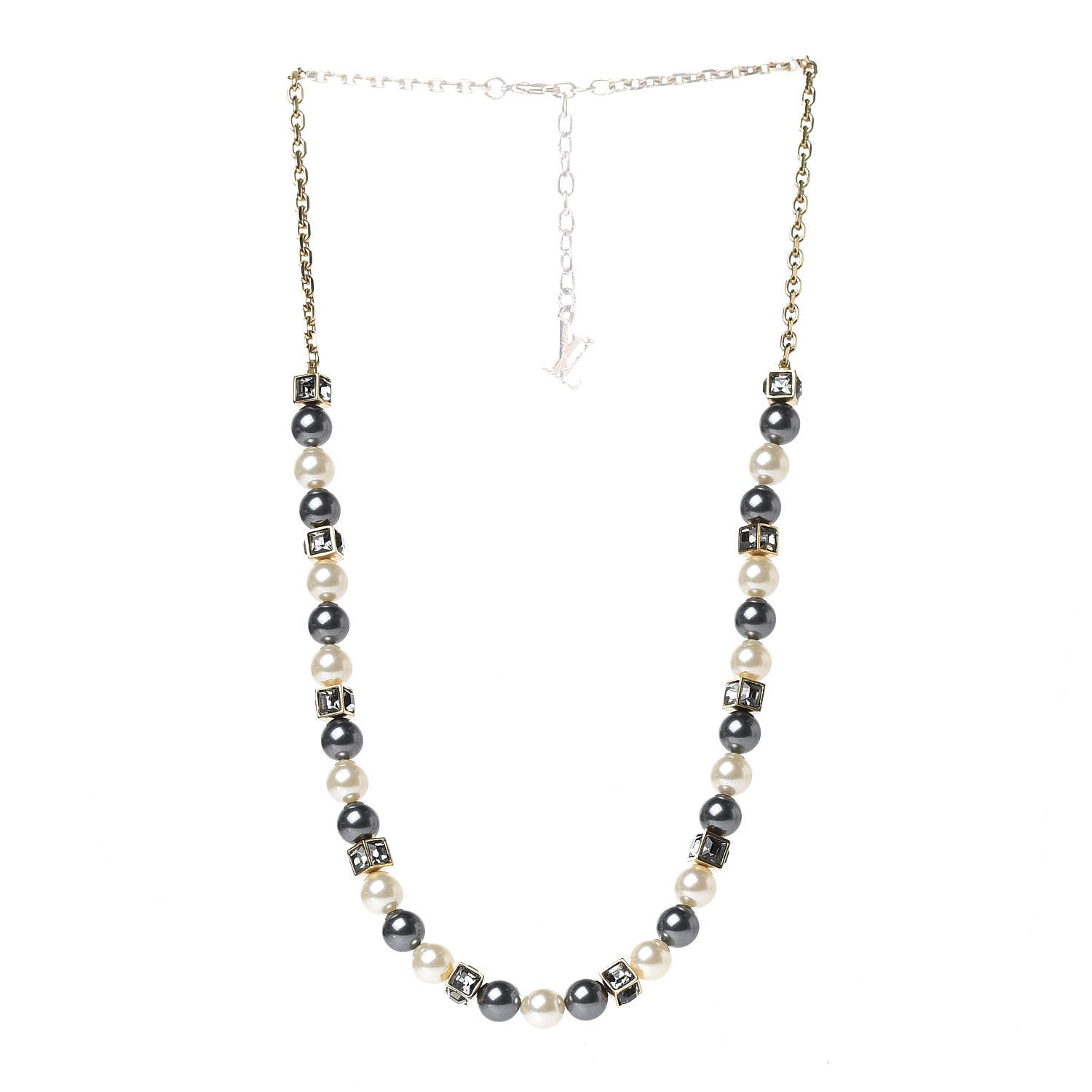 Louis Vuitton Pearl Crystal Cry Me A River Short Necklace 3 of 6