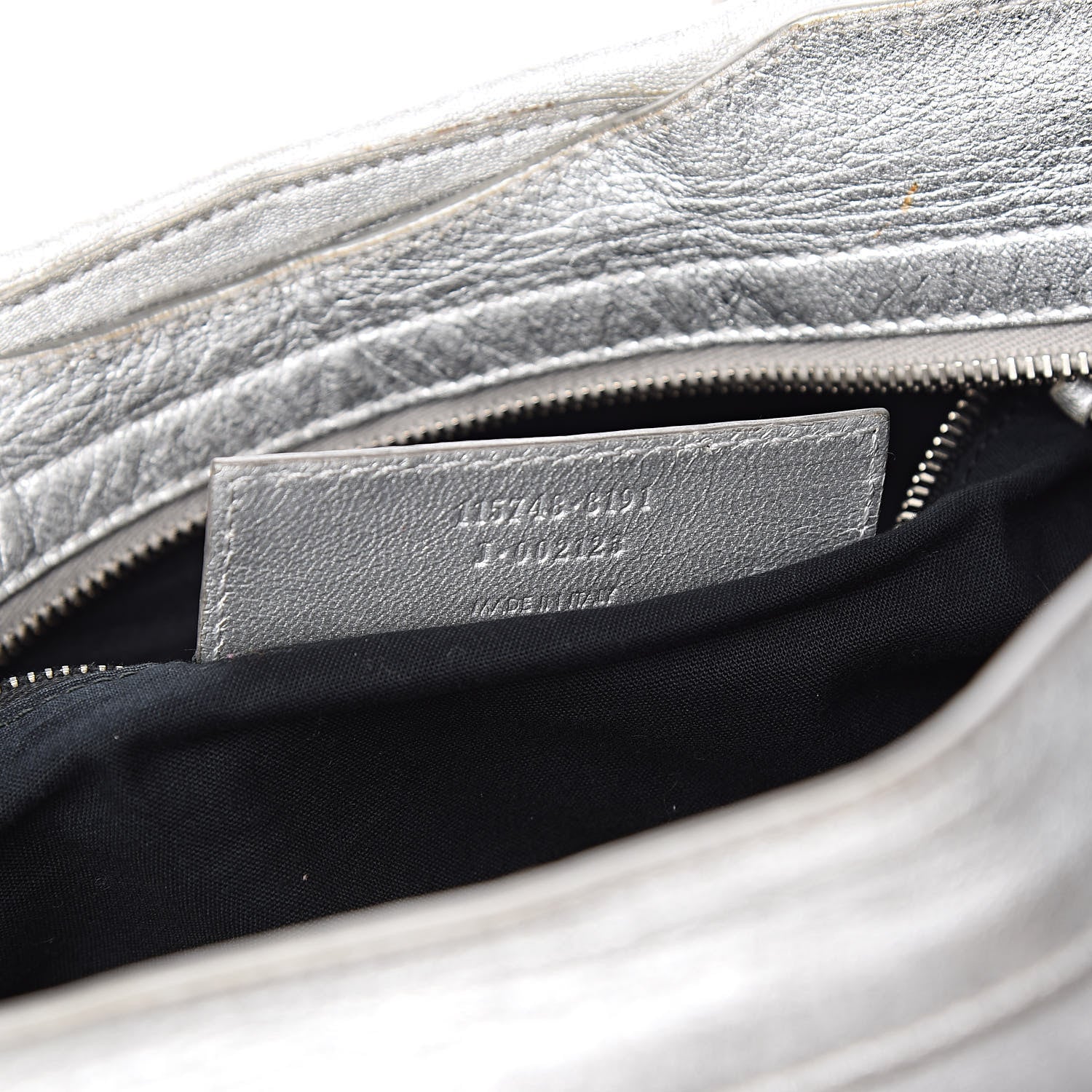 Balenciaga Laminated Agneau Classic Silver Hardware City Silver 7 of 11