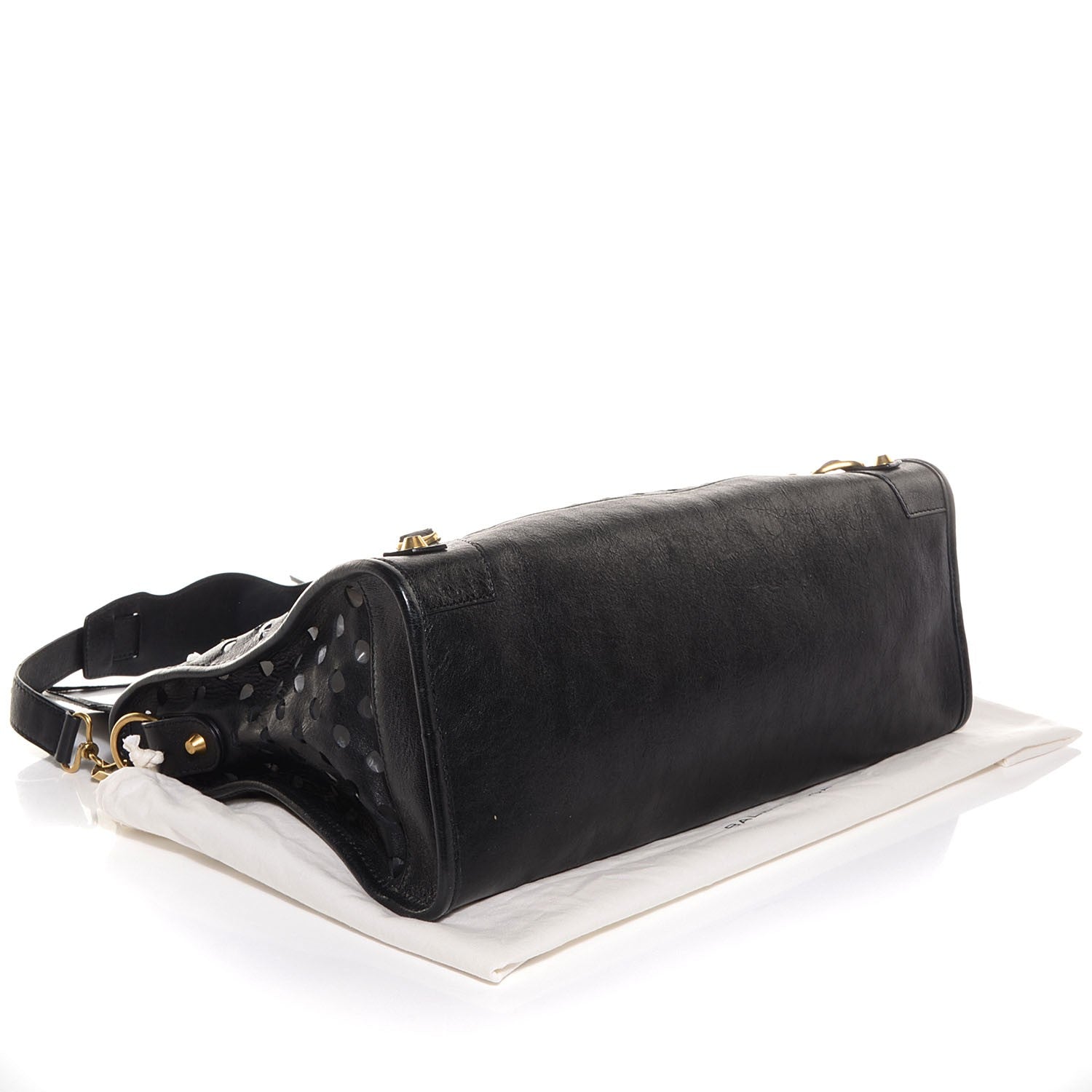Balenciaga Agneau Classic Hardware Perforated Dot City Black 4 of 11