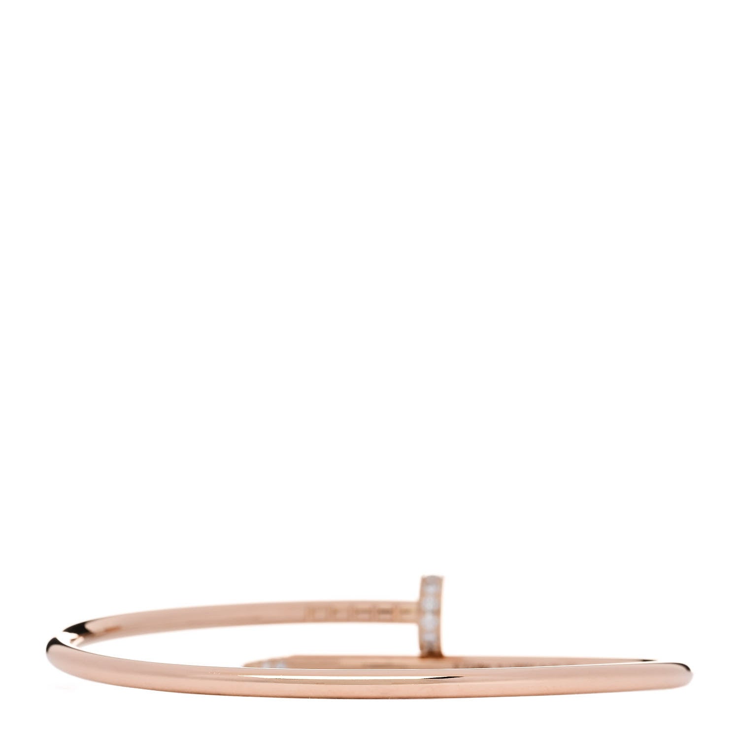 Cartier 18K Pink Gold Diamond Small Juste Un Clou Bracelet 15 2 of 4