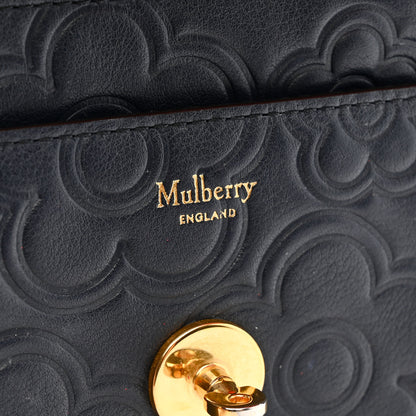 Mulberry Calfskin Embossed Floral Small Darley Navy 5 of 14