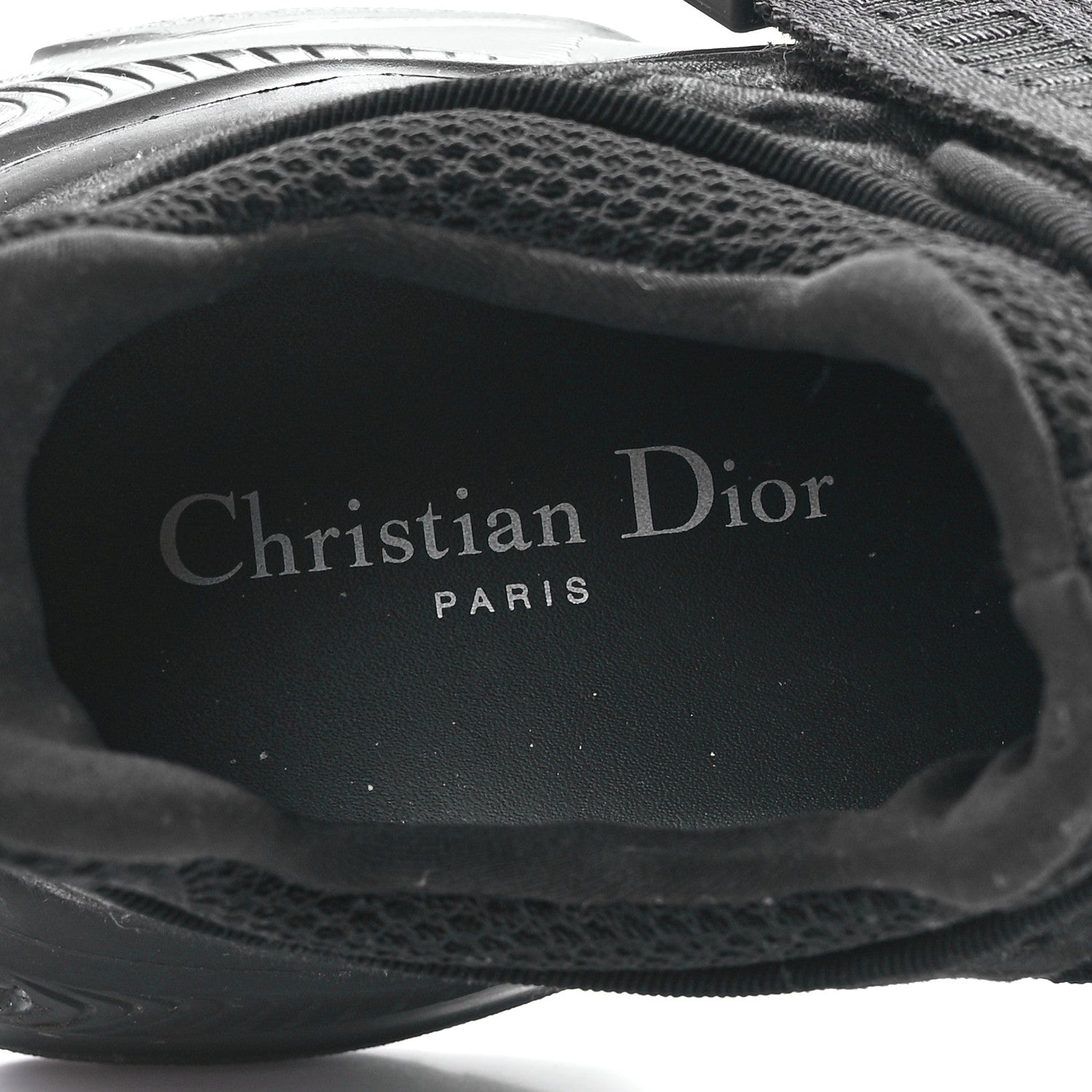 Christian Dior Shiny Oblique Technical Fabric Nylon Womens D-Wander Sneakers 38 Black 7 of 8