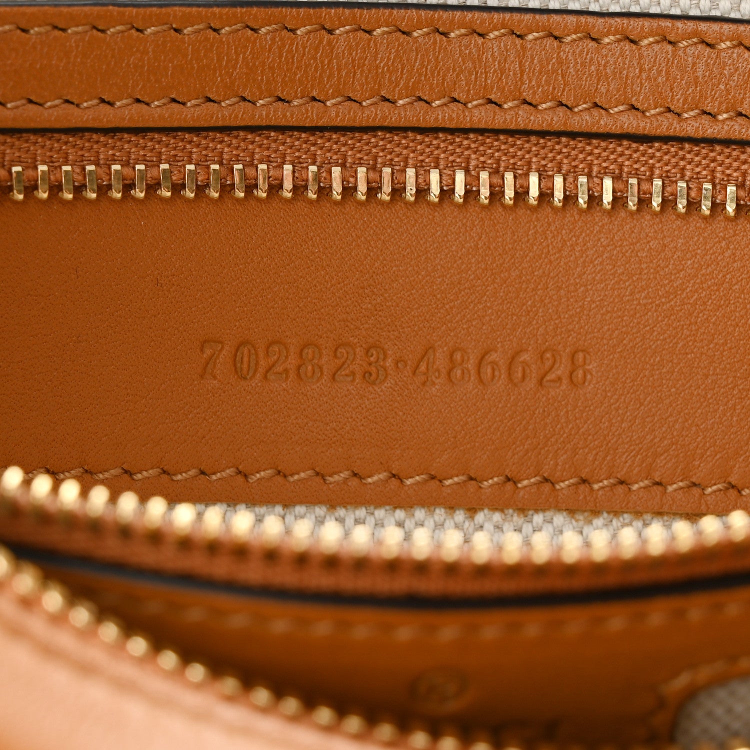 Gucci Aria Calfskin Web Large Attache Shoulder Bag Dark Orange 7 of 10