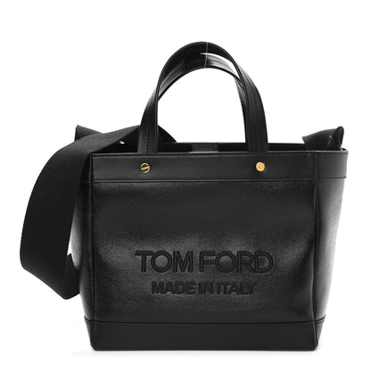 Tom Ford Coated Denim Logo T Screw Tote Black 1 of 8