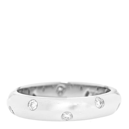 Tiffany Platinum Diamond 4mm Etoile Band Ring 53 6.25 3 of 6