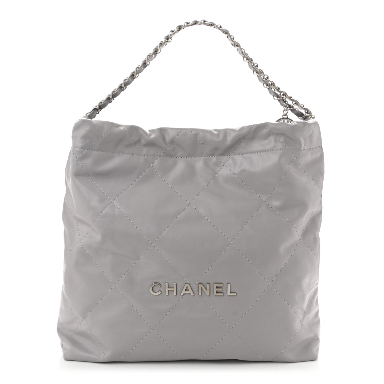 Chanel Shiny Calfskin Quilted Chanel 22 Grey 1 of 11