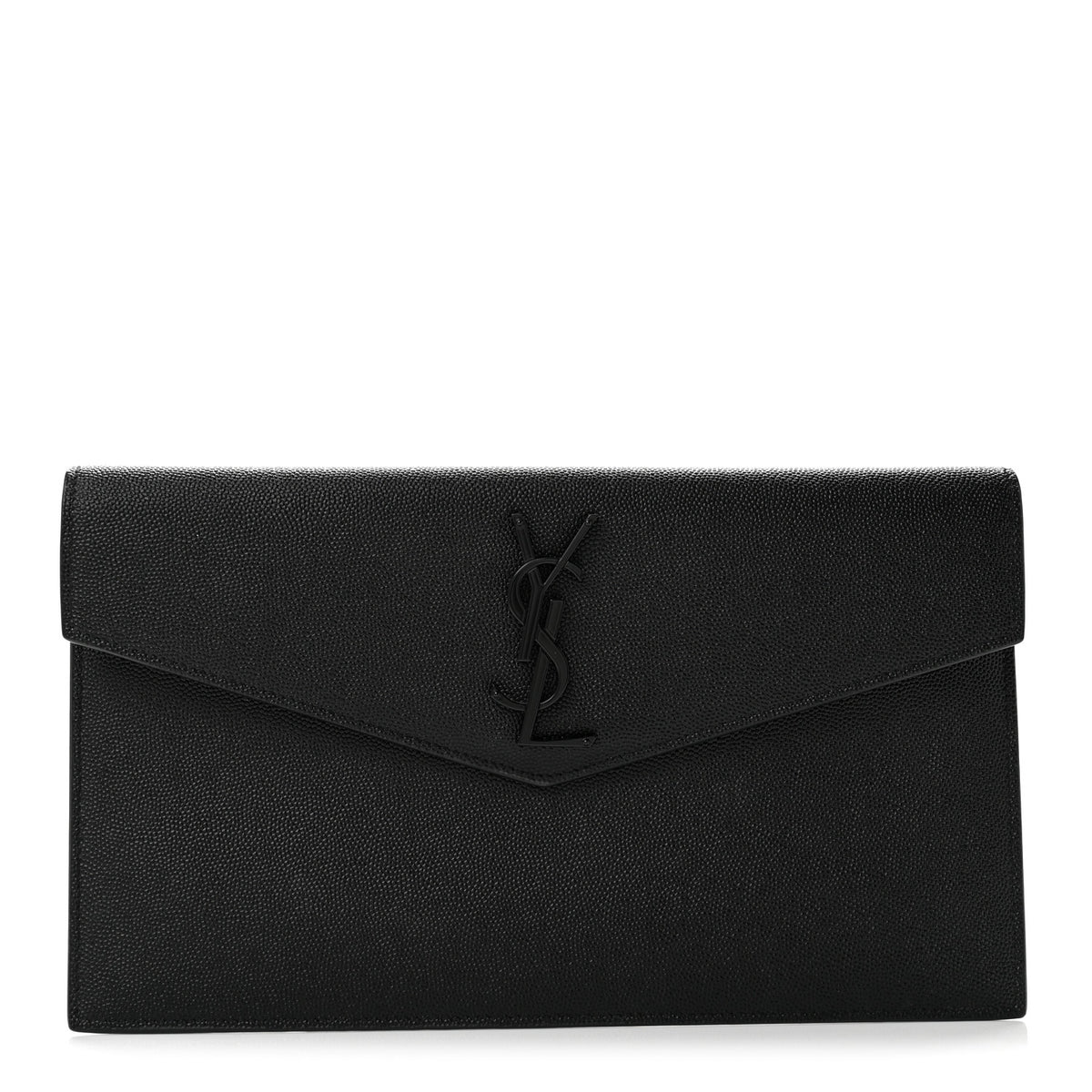 Saint Laurent Grain De Poudre Monogram Uptown Pouch Black 1 of 8