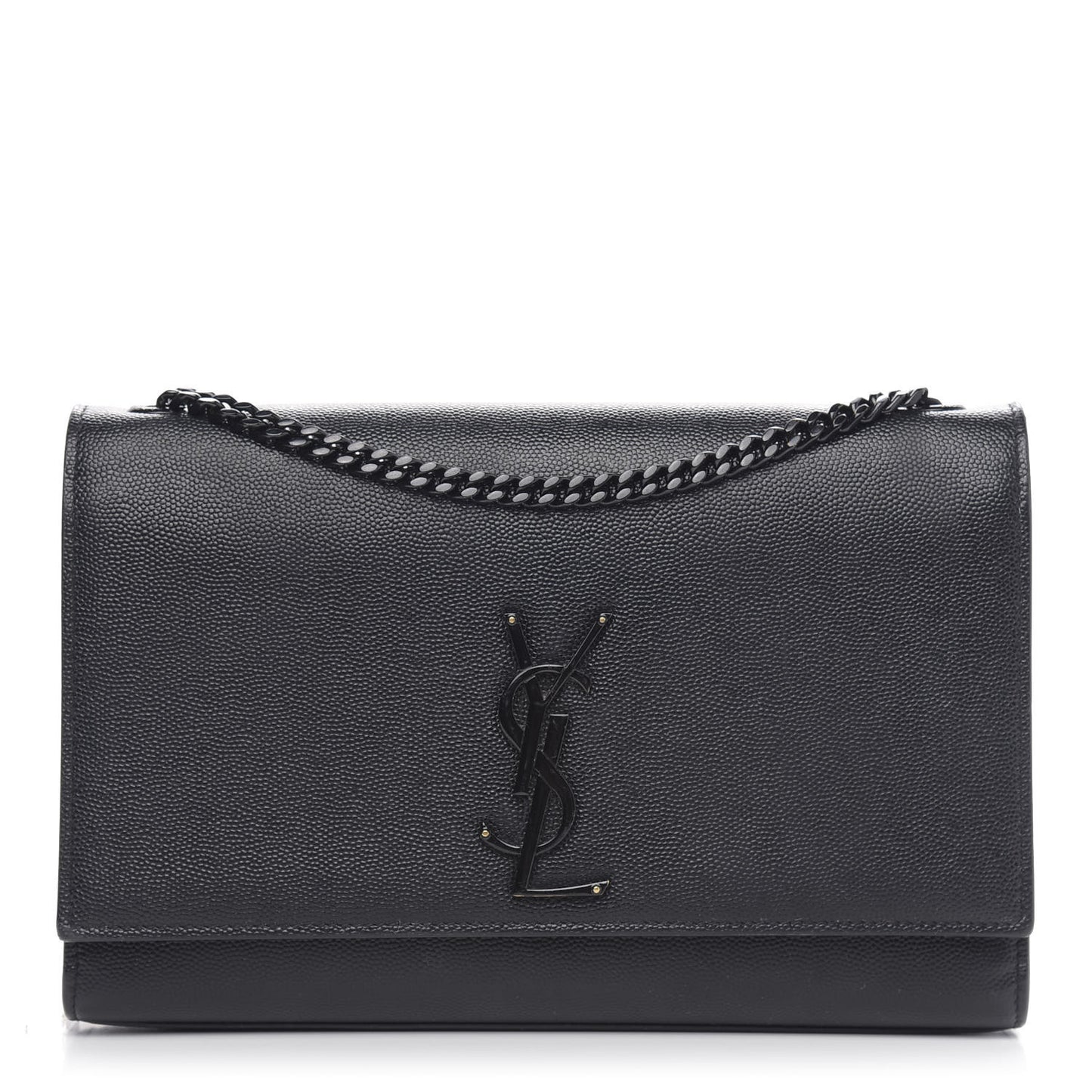 Grain De Poudre Medium Classic Monogram Kate Satchel Black