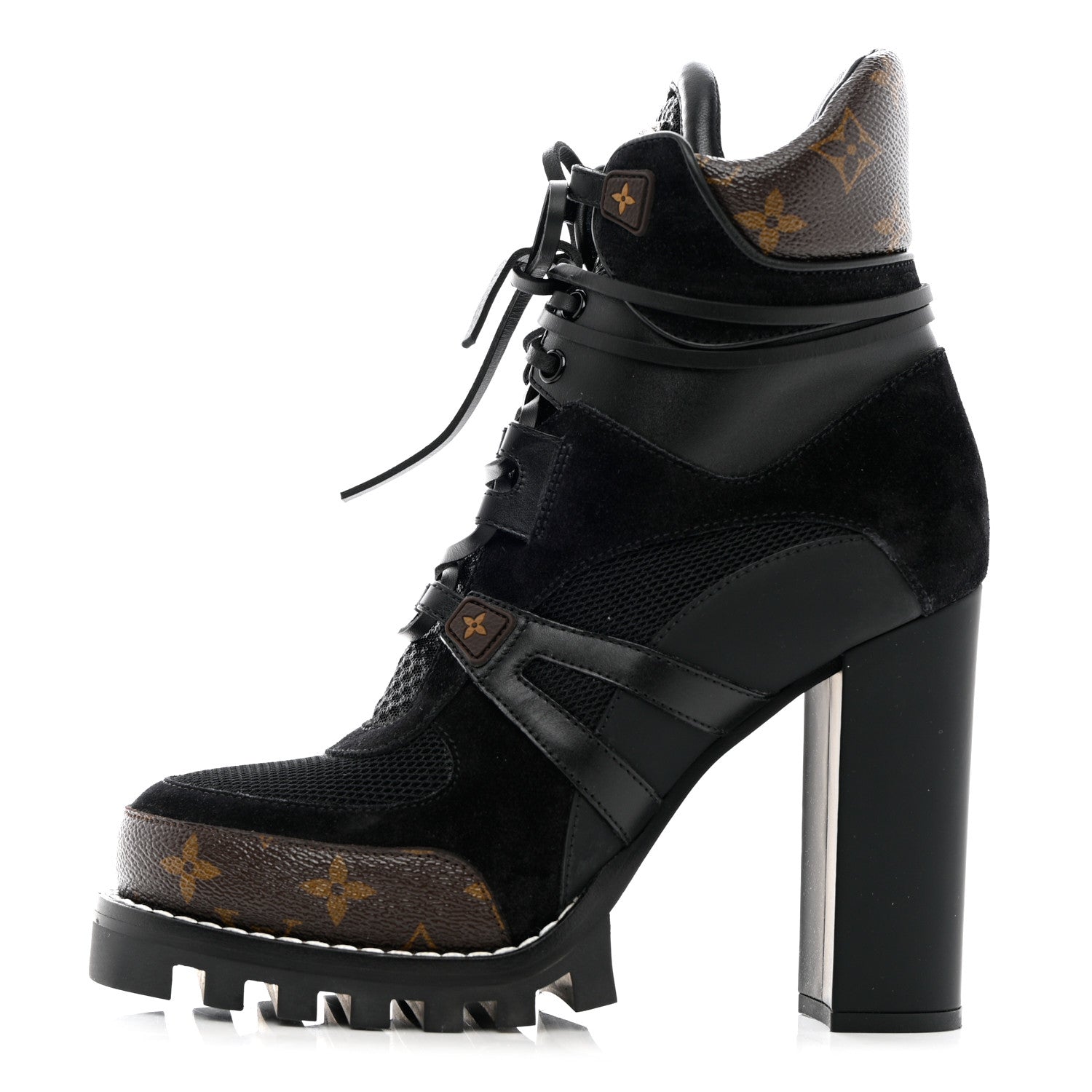 Louis Vuitton Suede Calfskin Monogram Star Trail Ankle Boots 40 Black 1 of 7