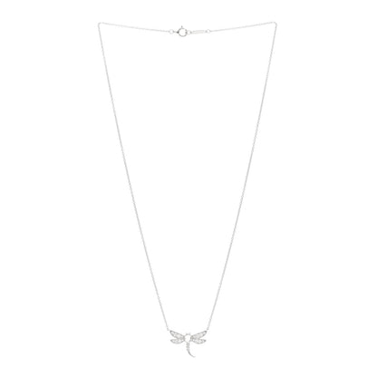 Tiffany Platinum Diamond Enchant Dragonfly Pendant Necklace 3 of 6