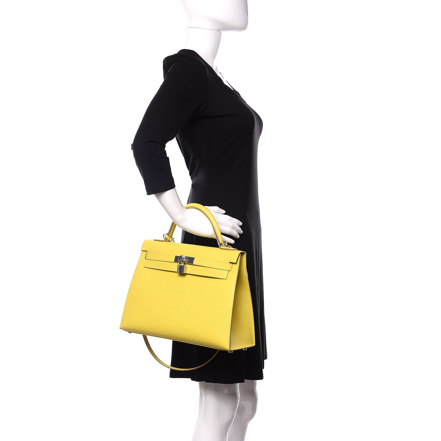 Hermes Epsom Kelly Sellier 32 Lime 3 of 12