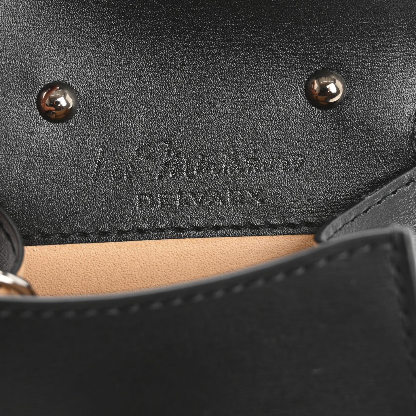 Calfskin Mini L'Humour Brillant Bag Charm Black White
