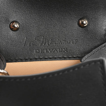 Delvaux Calfskin Mini L'Humour Brillant Bag Charm Black White 5 of 7