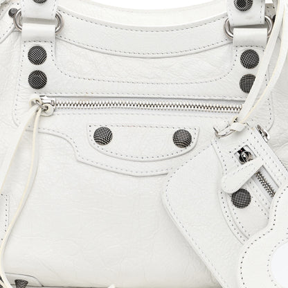 Balenciaga Agneau Arena Small Neo Cagole City Handbag Optic White 9 of 11