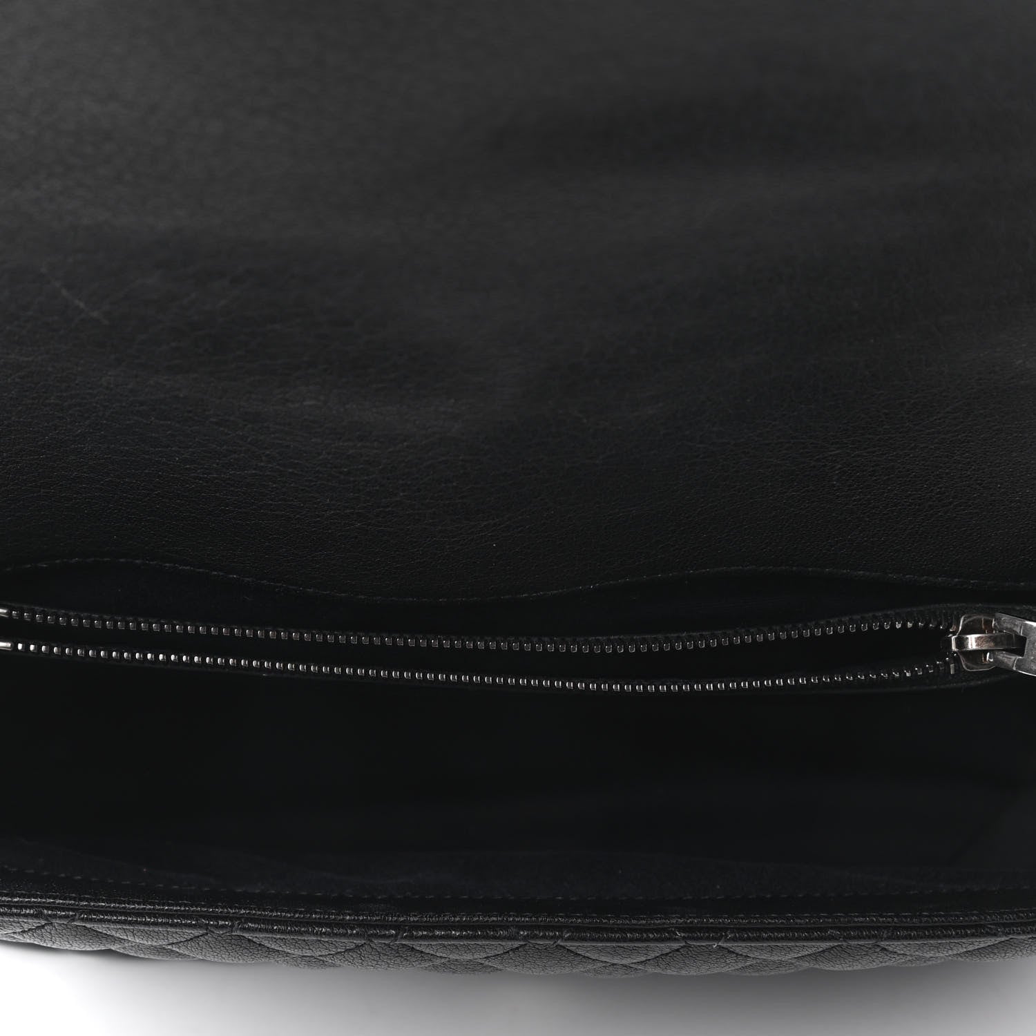 Saint Laurent Calfskin Mixed Matelasse Triquilt Large Monogram Satchel Black 5 of 10