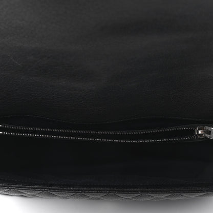 Saint Laurent Calfskin Mixed Matelasse Triquilt Large Monogram Satchel Black 5 of 10