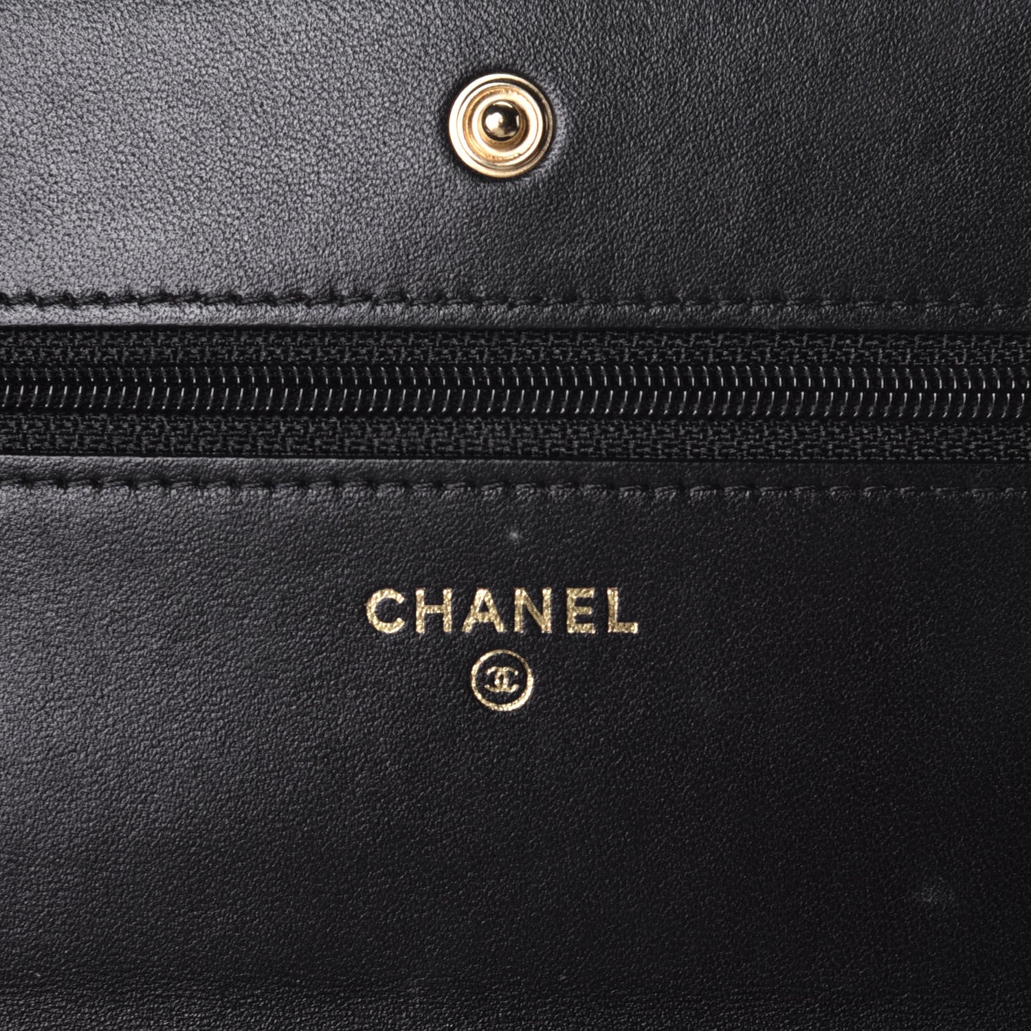 Chanel Lambskin Quilted Wallet On Chain WOC Black 6 of 9