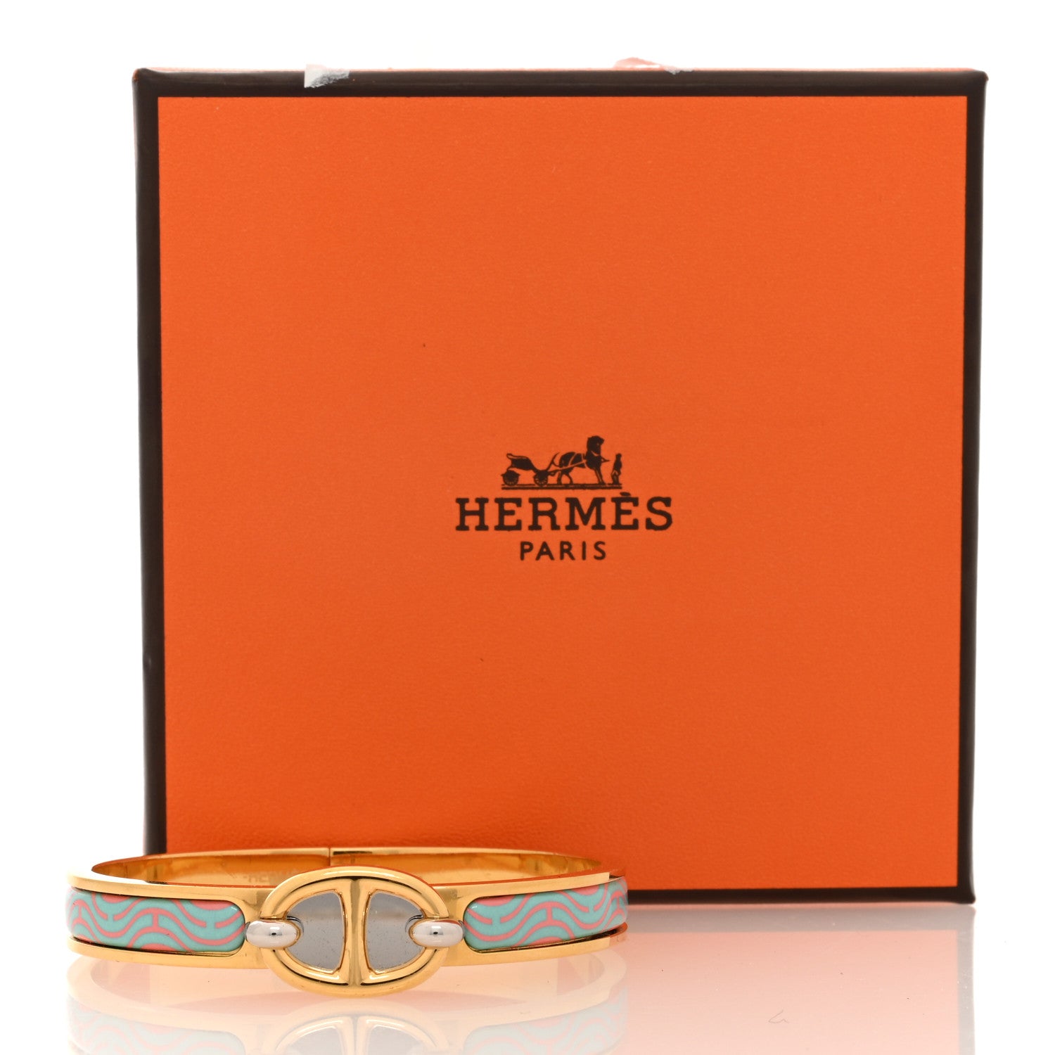 Hermes Enamel Mini Farandole Clic Chaine D'Ancre Bracelet Tropique 5 of 5
