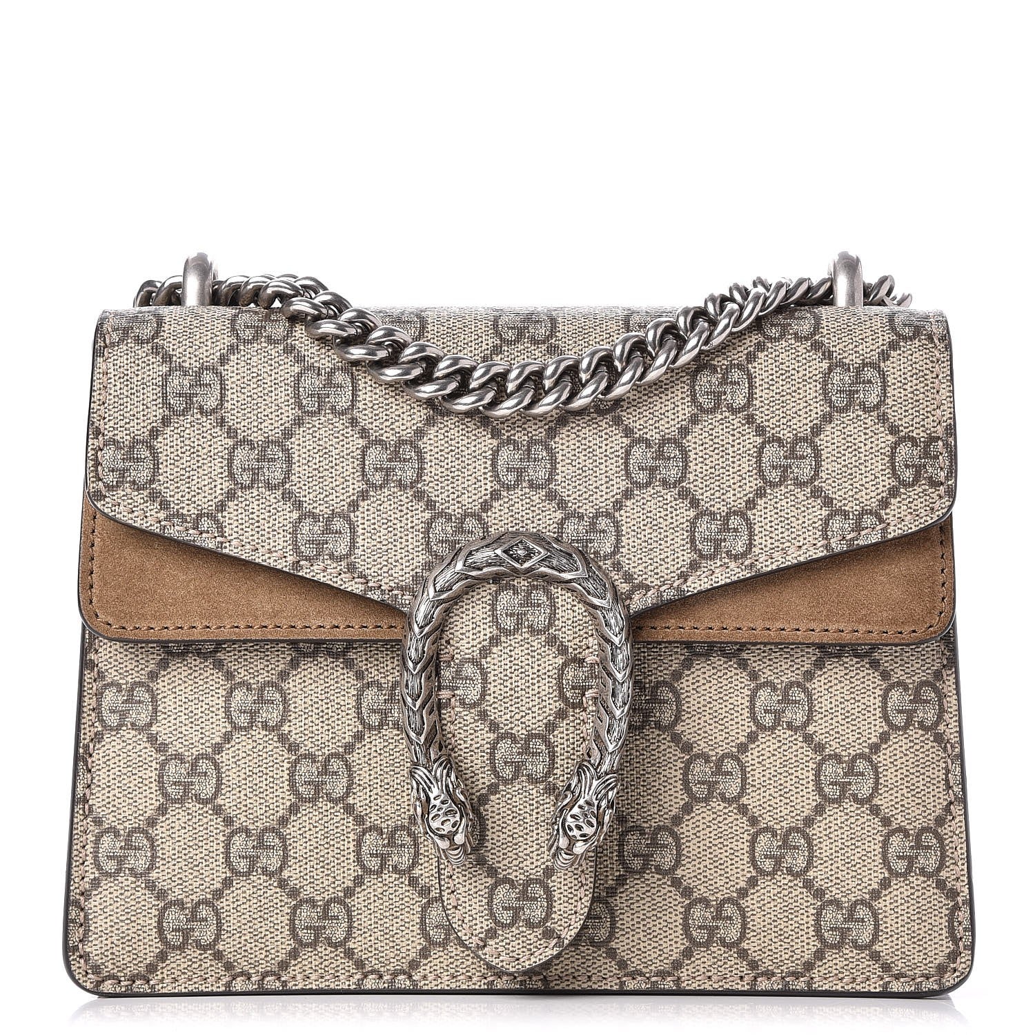 Gucci GG Supreme Monogram Mini Dionysus Shoulder Bag Taupe 1 of 9