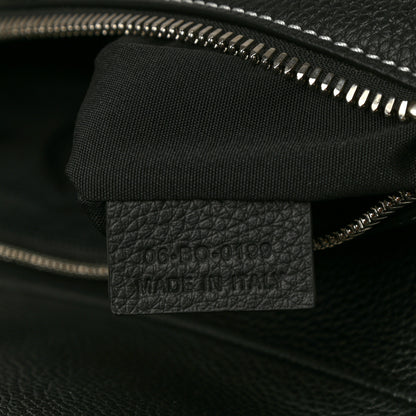 Christian Dior Alex Foxton Grained Calfskin Logo Saddle Messenger Bag Black 6 of 10