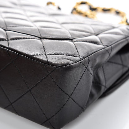 Chanel Lambskin Quilted Medium Double Flap Black 13 of 22