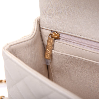 Chanel Caviar Quilted Mini Top Handle Rectangular Flap Beige 11 of 11