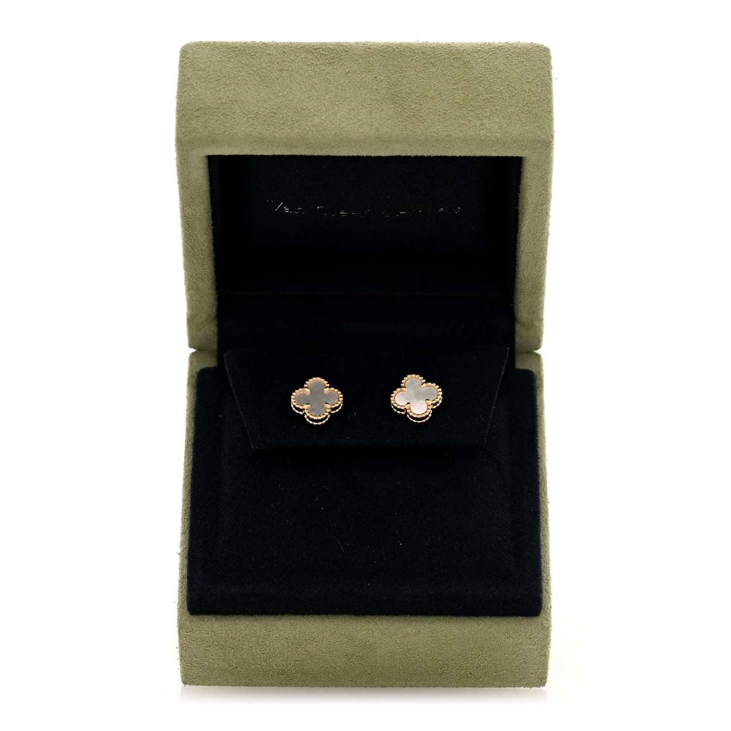 18K Yellow Gold Mother of Pearl Sweet Alhambra Earrings