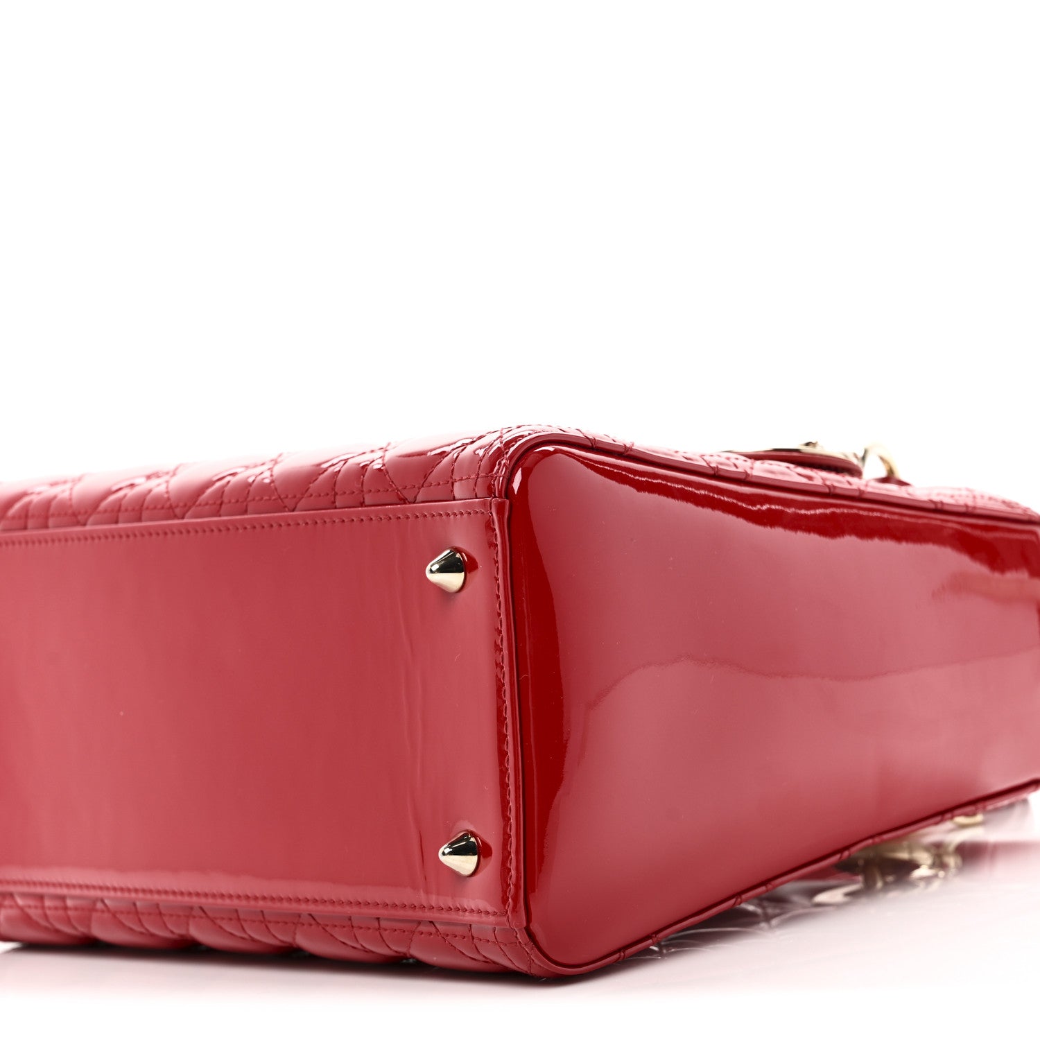 Christian Dior Patent Cannage Medium Lady Dior Red 10 of 10