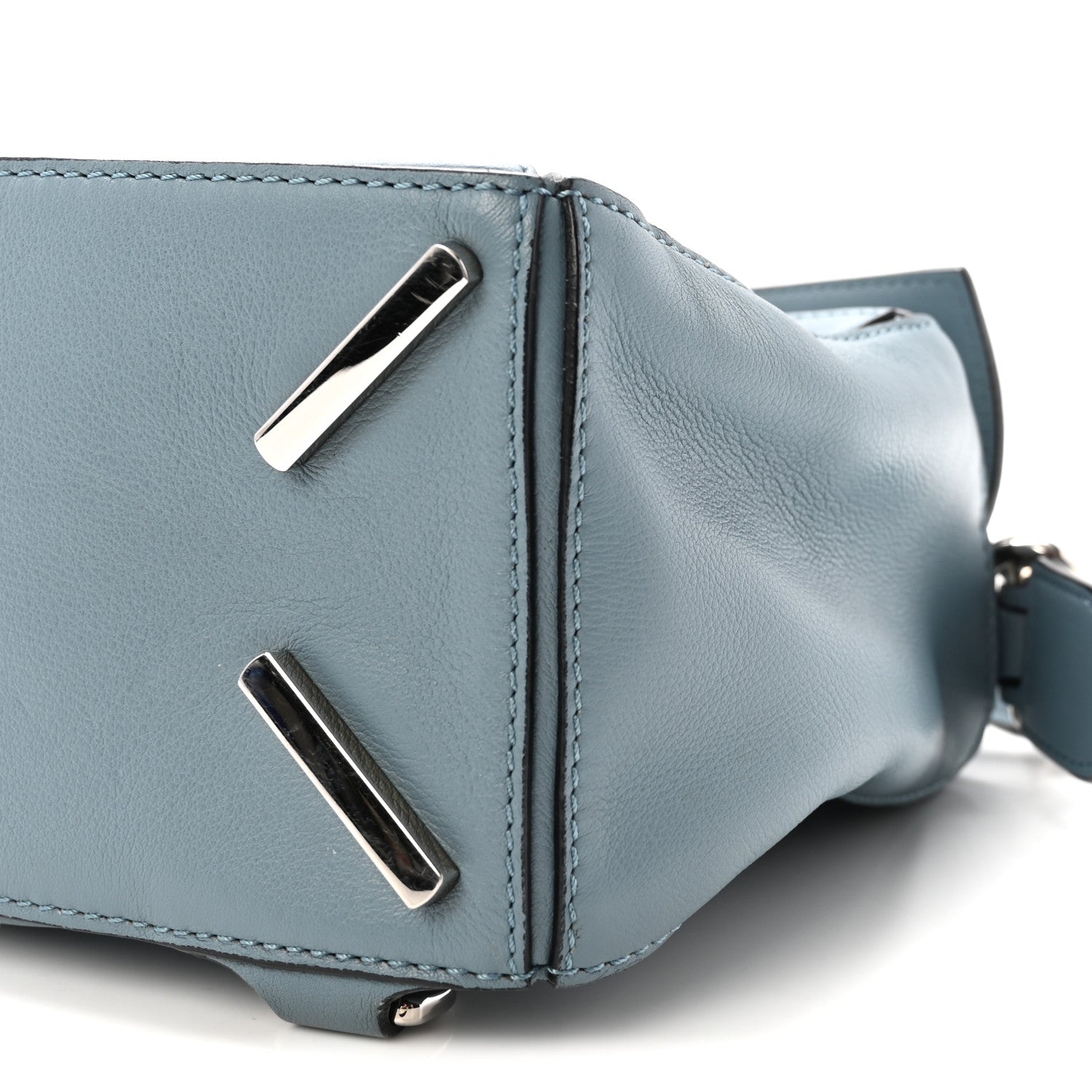 Loewe Calfskin Small Puzzle Bag Stone Blue 10 of 10