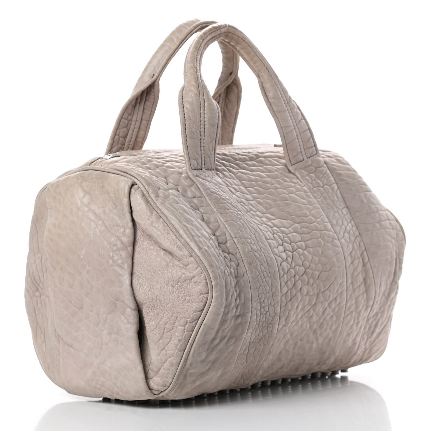Pebbled Lambskin Rocco Duffel Grey
