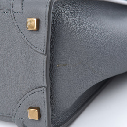 Celine Baby Drummed Calfskin Micro Luggage Kohl 13 of 13