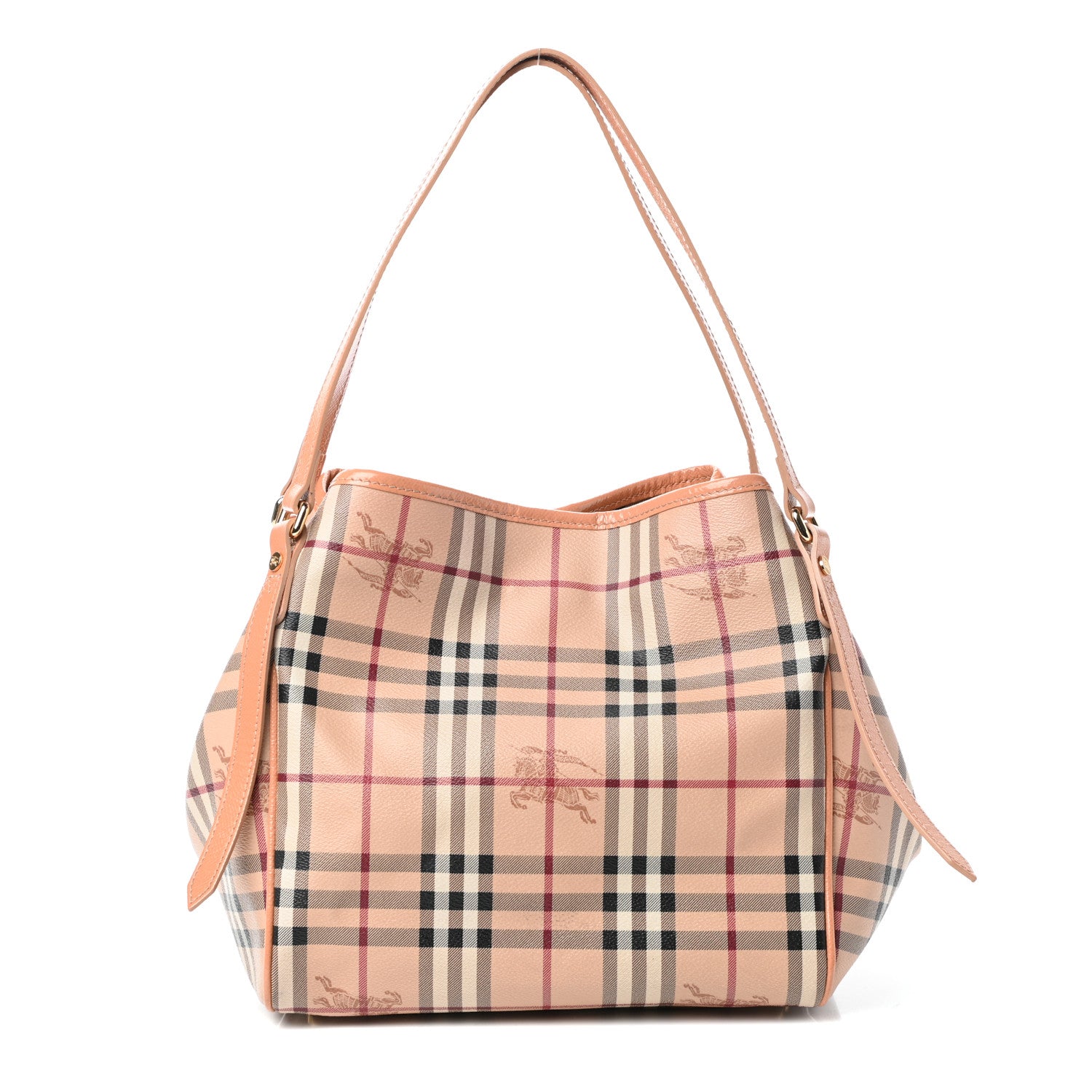 Burberry Haymarket Check Small Canterbury Tote Pale Coral Pink 1 of 12