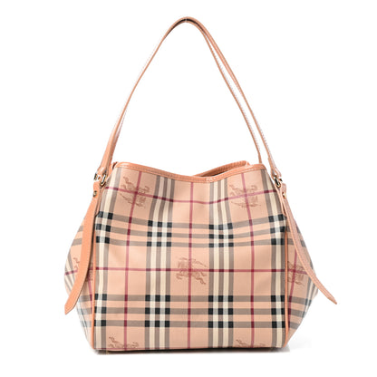 Burberry Haymarket Check Small Canterbury Tote Pale Coral Pink 1 of 12
