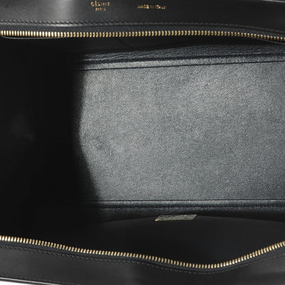 Celine Calfskin and Suede Small Trapeze Navy Blue 5 of 7