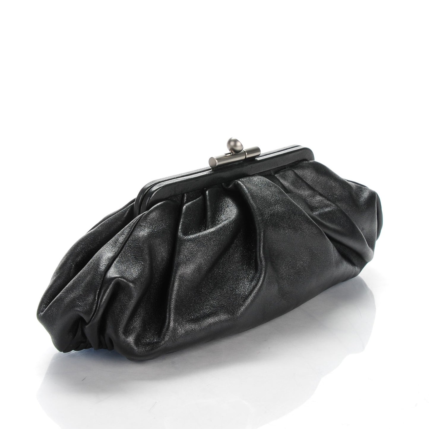 Lambskin Monte Carlo Clutch Black