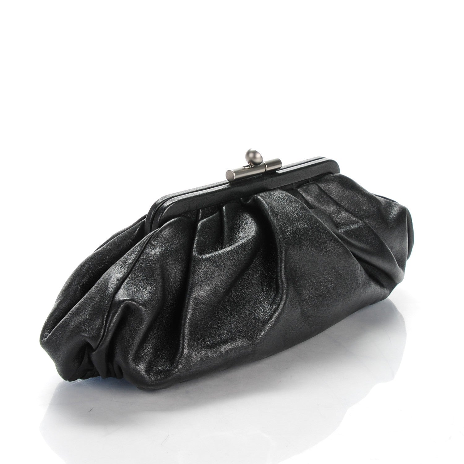 Chanel Lambskin Monte Carlo Clutch Black 3 of 7