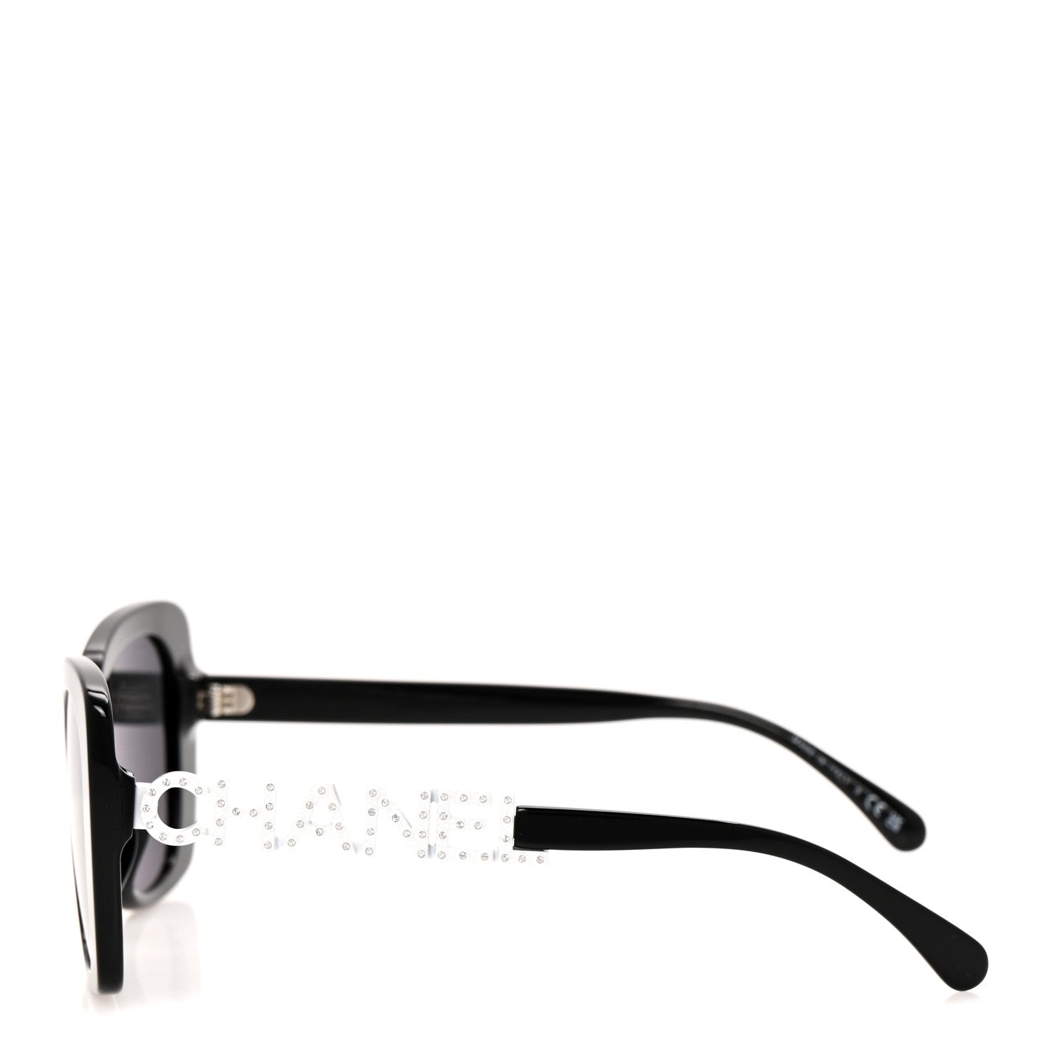 Chanel Acetate Strass Square Sunglasses 5422-B-A Black White 3 of 8