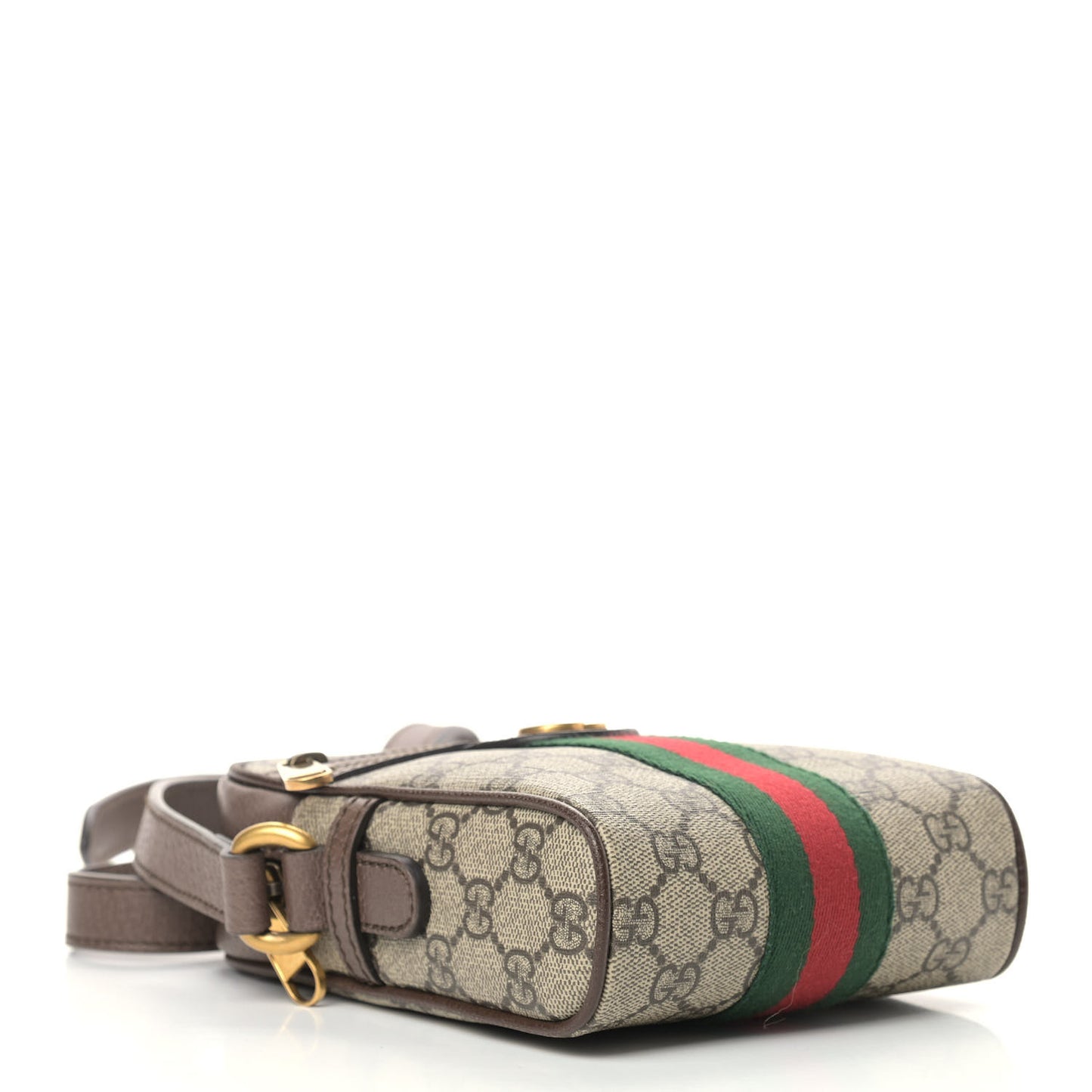 GG Supreme Monogram Web Mini Ophidia Messenger Brown