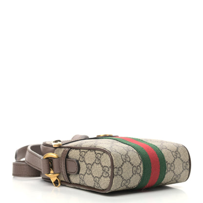 Gucci GG Supreme Monogram Web Mini Ophidia Messenger Brown 4 of 9