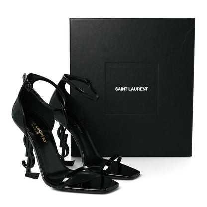 Saint Laurent Patent Cassandra 100 Sandals 36.5 Black 10 of 10