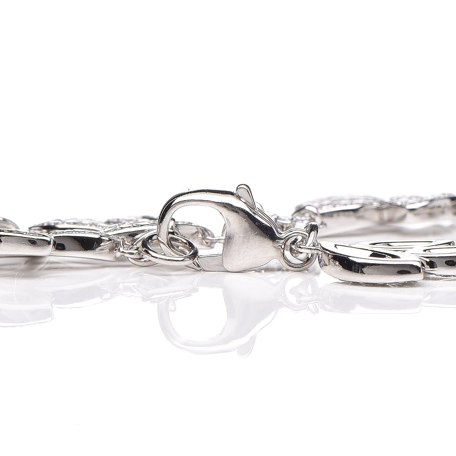 Harry Winston Platinum Diamond Lily Cluster Bracelet 5 of 6