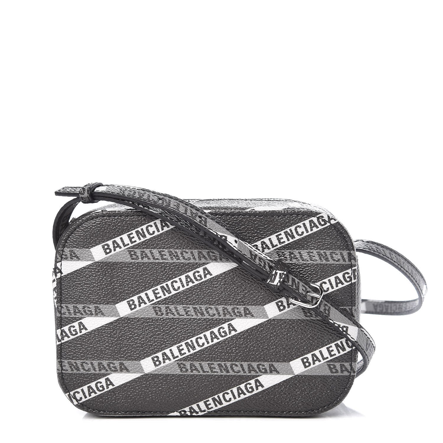 Balenciaga Coated Canvas Losange Monogram XS Camera Bag Black Grey 1 of 8