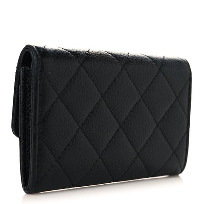 Chanel Caviar Quilted Flap Card Holder Black 3 of 8