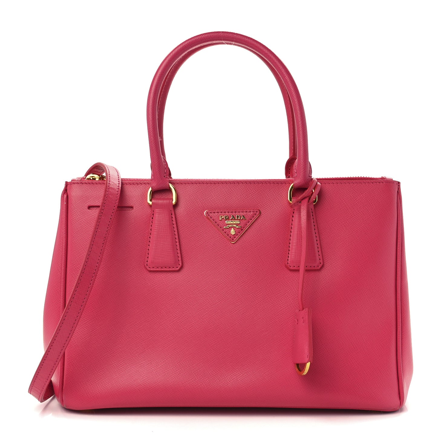 Saffiano Small Galleria Double Zip Tote Peonia