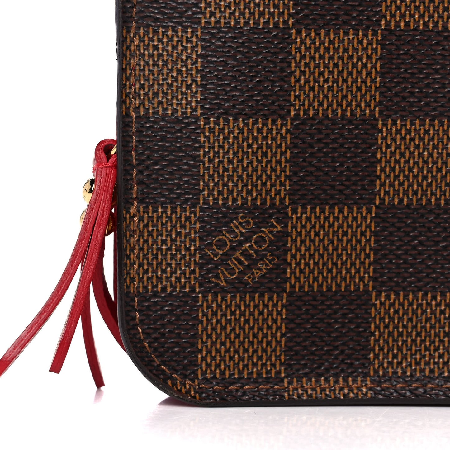 Damier Ebene Insolite Wallet Red