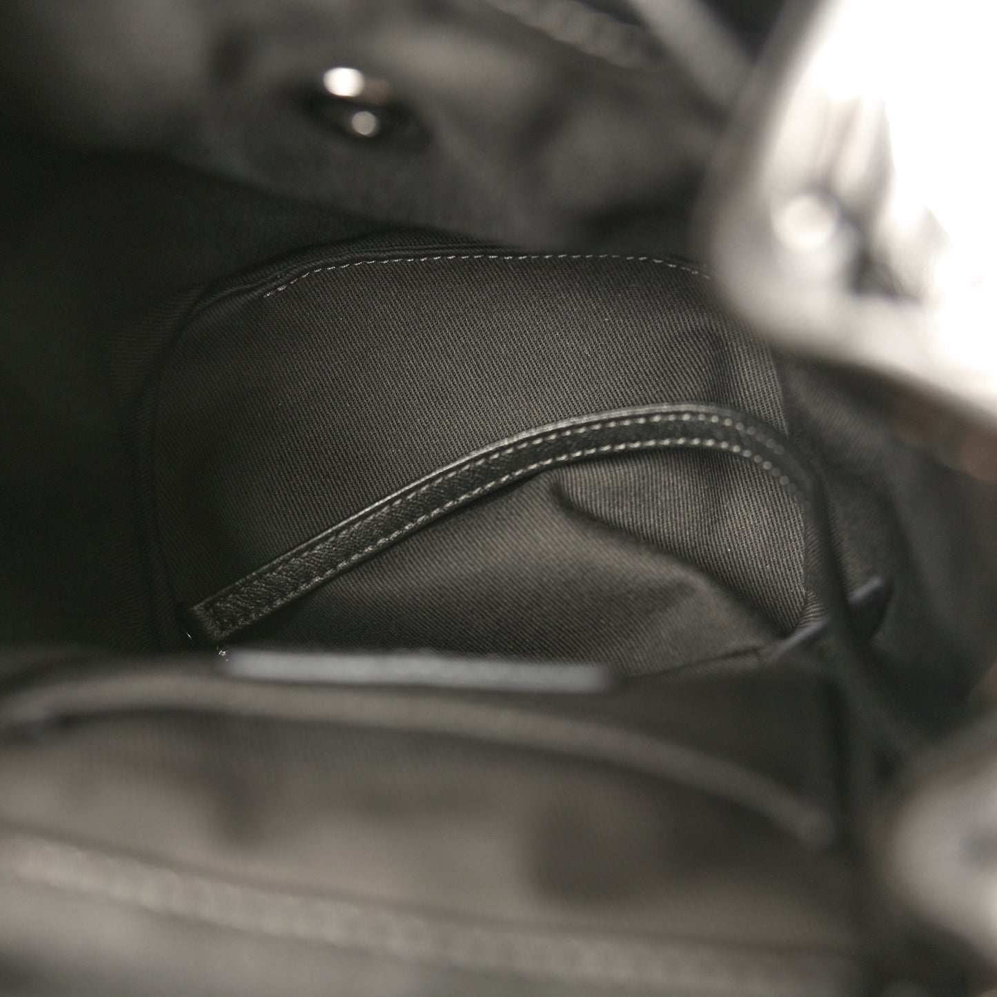 Goatskin Quilted Metallic Bubble Backpack Silver