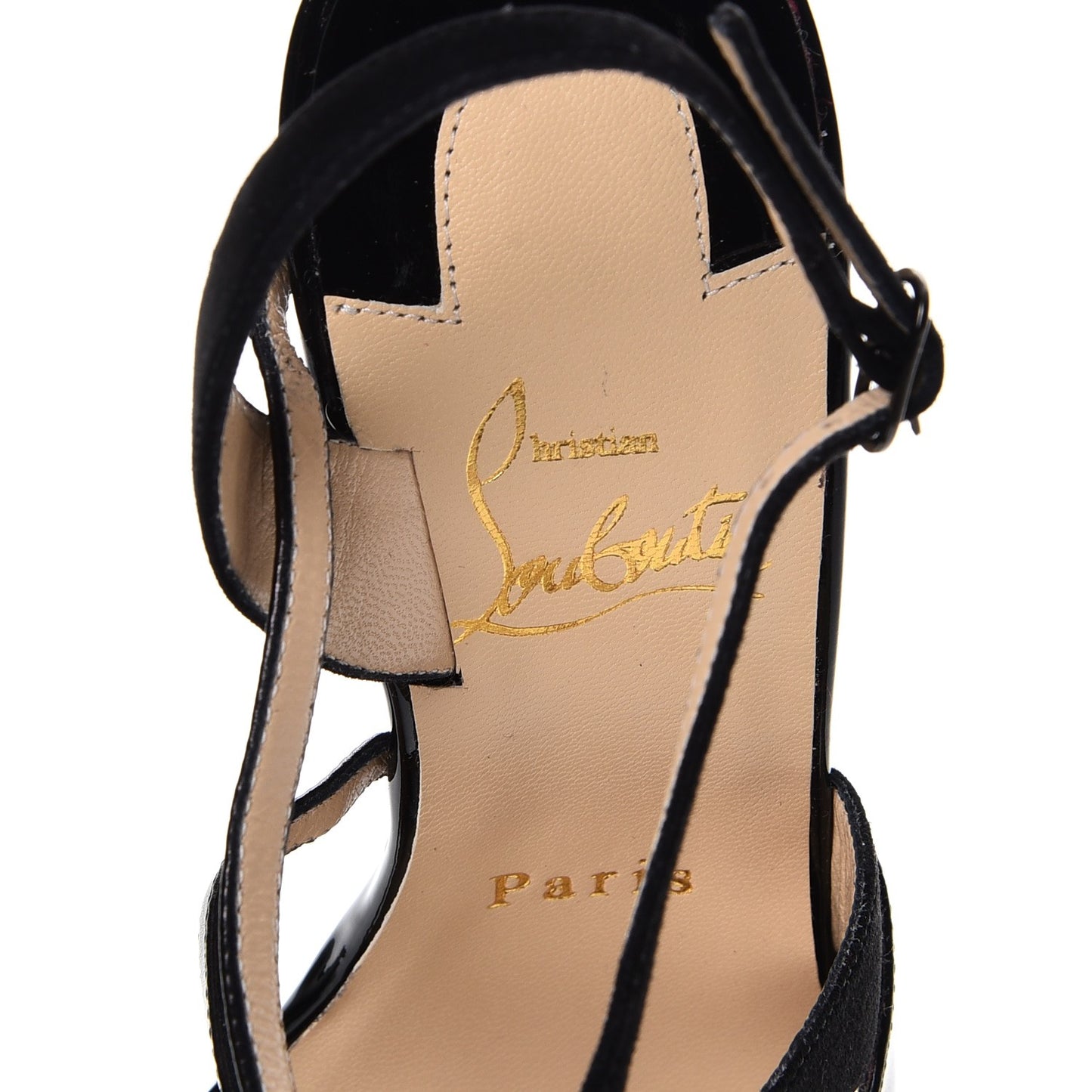 Patent Kid Suede Mesh Evoluta 100 Pumps 35.5 Black