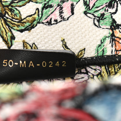 Christian Dior Canvas Embroidered Medium D-Constellation Book Tote Latte Multicolor 7 of 10