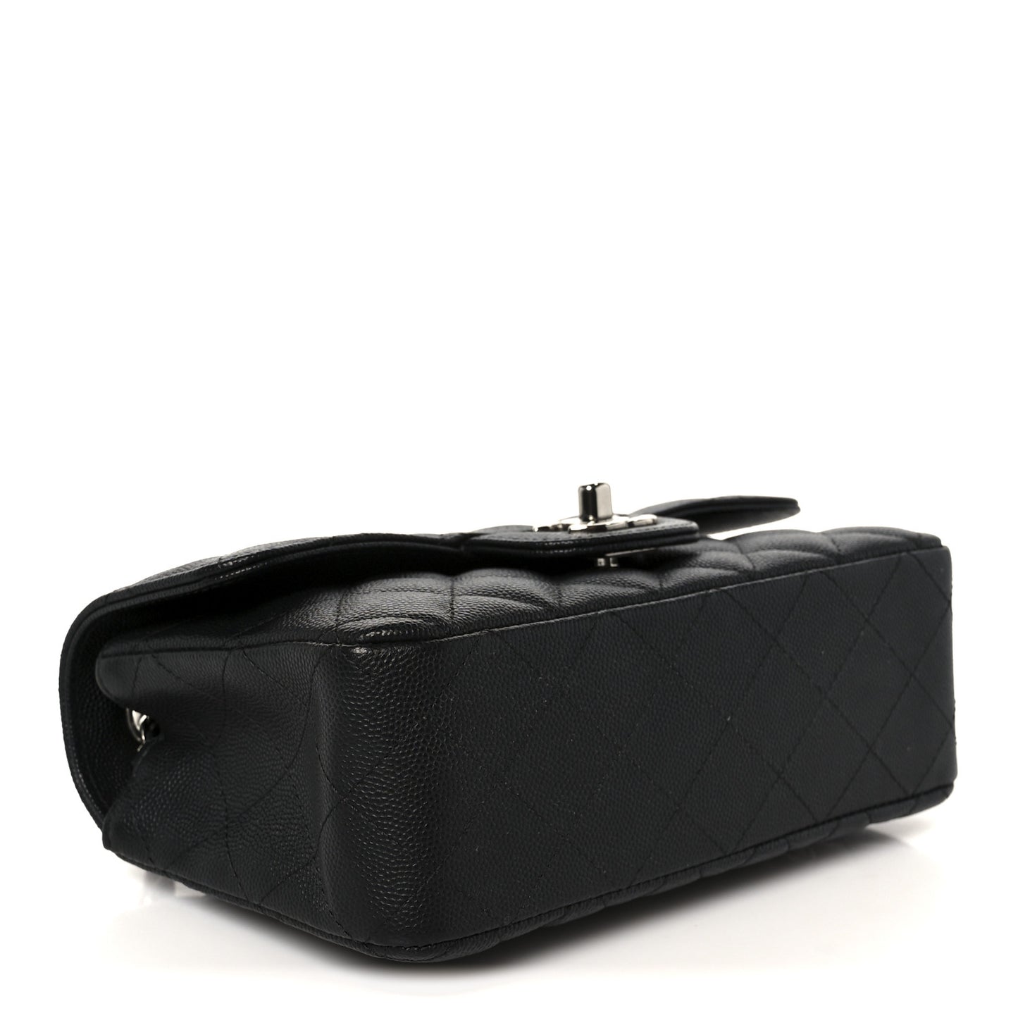 Caviar Quilted Mini Rectangular Flap Black