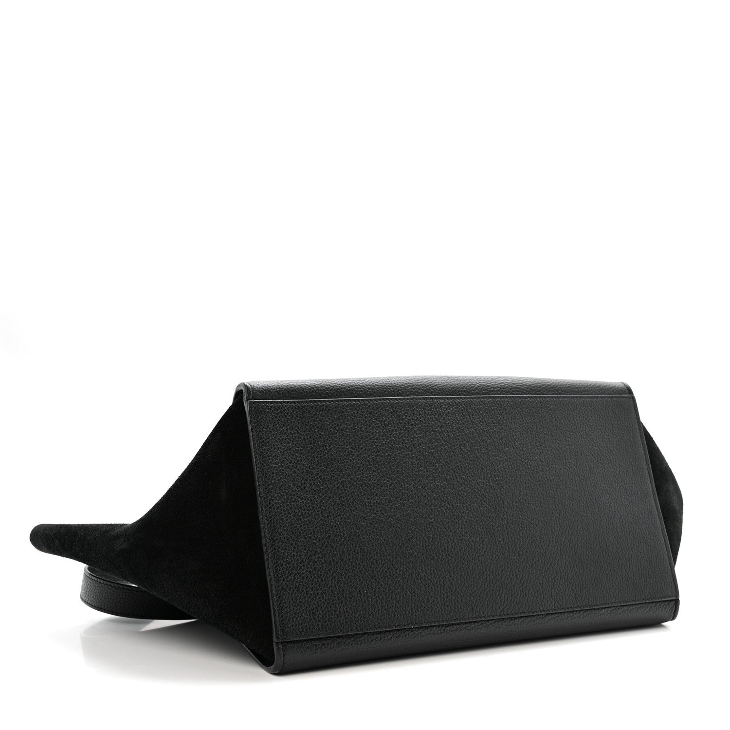 Celine Drummed Calfskin Suede Medium Trapeze Black 4 of 15
